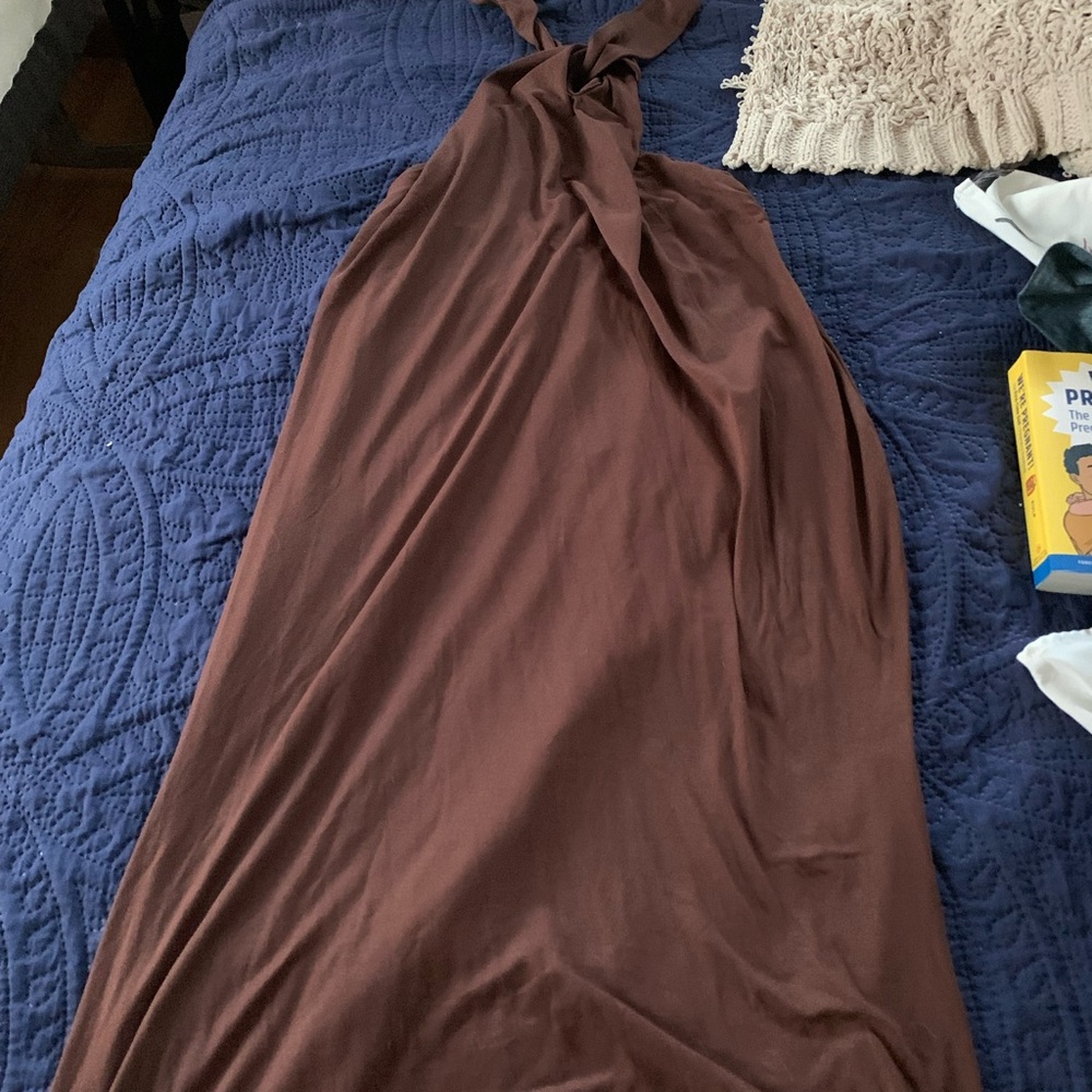 SHEIN Chocolate Brown Maxi Dress